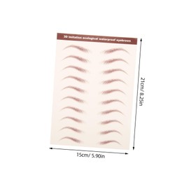 Minkissy D Eyebrow Stickers Brown Eyebrow Stickers Peel off Sheets for Sparse or Brows Needed