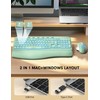 SABLUTE Wireless Keyboard and Mouse Combo, Ergonomic Wave with Wrist