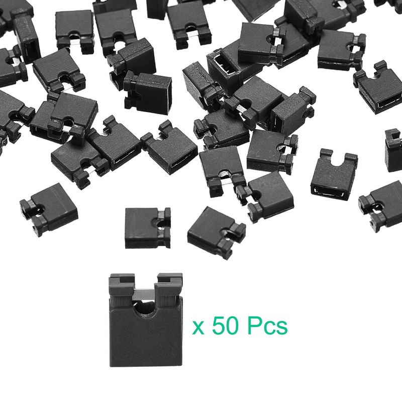 sourcing map 50pcs 2.54mm Standard Pin Header Jumper Cap Short