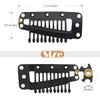 Dreamlover Wig Clips, Hair Extension Clips, 10 Teeth, Black, 30