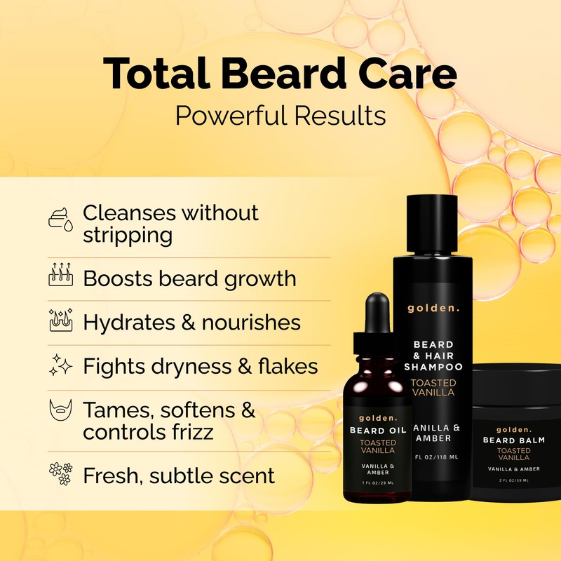 Golden Grooming Co. Everyday Beard Bundle – Complete Beard Care