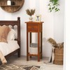 Giantex Tall End Table, Narrow Side Table with Drawer and