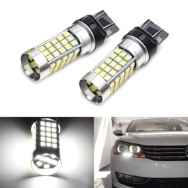 iJDMTOY (2) No Resistor, No Hyper Flash 21W High Power Amber 7507 PY21W LED Bulbs Compatible With Car Front or Rear Turn Signal Lights