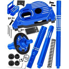 RCYouHott RC Upgrades Part for 1/10 Senton/Vorteks/Big Rock/Granite 223S/Mega 665,1/8 Typhon 223S/Mega 665,RC Center Gearbox Case/57T Center Differential w/Pinions/Center Slider Driveshaft,Navy Blue