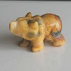 HLbshi Hand Carved Mixed Gemstone Crystal Bear Figurine Animal Carving