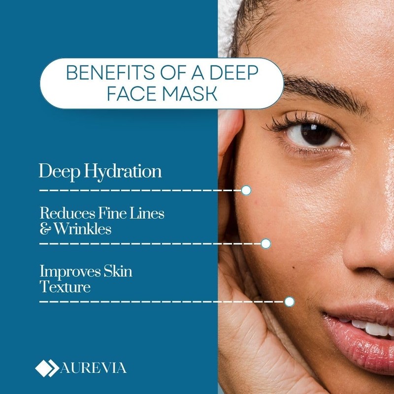 AUREVIA 5-Pack Bio-Collagen Hydrogel Overnight Face Mask - Deep Hydration,