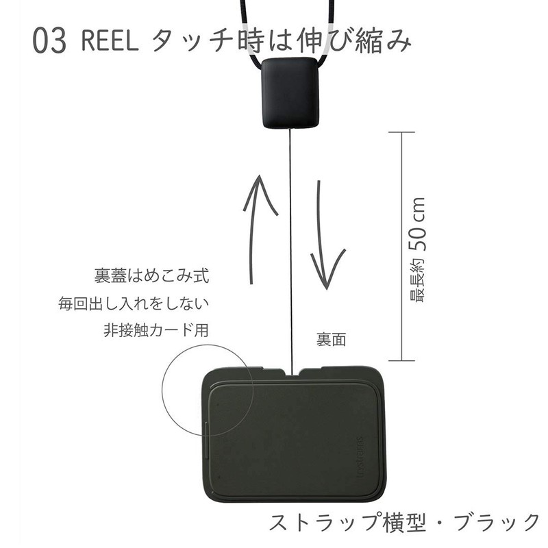 [trystrams] トライストラムス IDカードホルダー SMOOTH ストラップ横 THF-MG01G カーキ