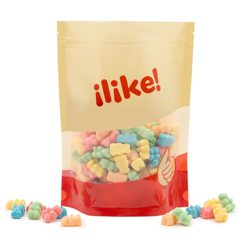 Neon Sour Gummi Bears Candy Bulk | 2 Pound Bag