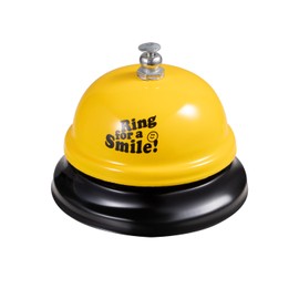 Acooruiteng Desk Bell Service Bell Call Service Bell Metal Bell Customer Service Bell for Schools Hotels Counter Restaurant Areas ReceptionKitchen Yellow