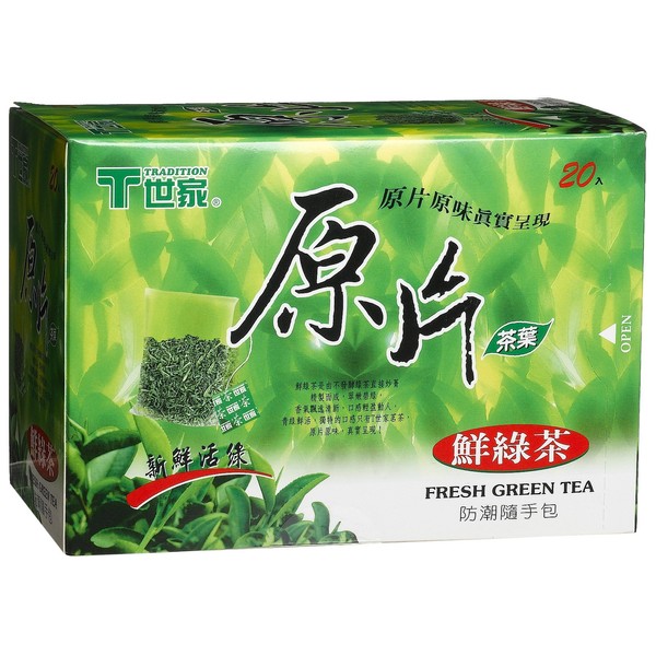 Tradition Tea, Fresh Green Tea, 20-Count Boxes (Pack of 6)