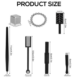 41Pcs Nail Magnet Tool Set, Cat Eye Nail Magnet for Gel Polish Dual-Head S-shape Magnetic Sticks & Pens Kit for DIY Nails Gradient Design Accessories