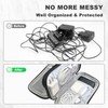 Tking Versatile Travel Organiser with Zip, Double Layer Electronic Accessories,