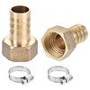 sourcing map Brass Barb Hose Fitting Connector Adapter 19mm Barbed