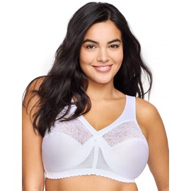 Glamorise MagicLift Original Support Wirefree Bra 1000 (Women's & Women's Plus) White