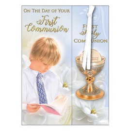 First Holy Communion Card and Envelope with Bookmark Gold Detail - C27793 7933