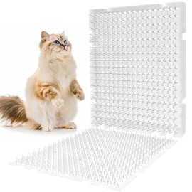 OCEANPAX Scat Mat for Cats 16 x 13 Inch, 16 Pack Cat Deterrent Mat Outdoor Indoor, Cat Spikes with 100 Stickers