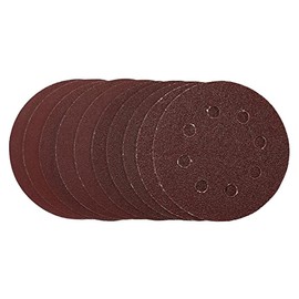 Draper 53510 Sanding Discs, 115mm, Hook & Loop, Assorted Grit - 40G, 80G, 120G, 240G (Pack of 10)