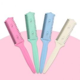 Hair Thinning Scissor Comb, Damaged Hair Comb, and Leg Shaver Hair Cutting Comb - Random 14ea