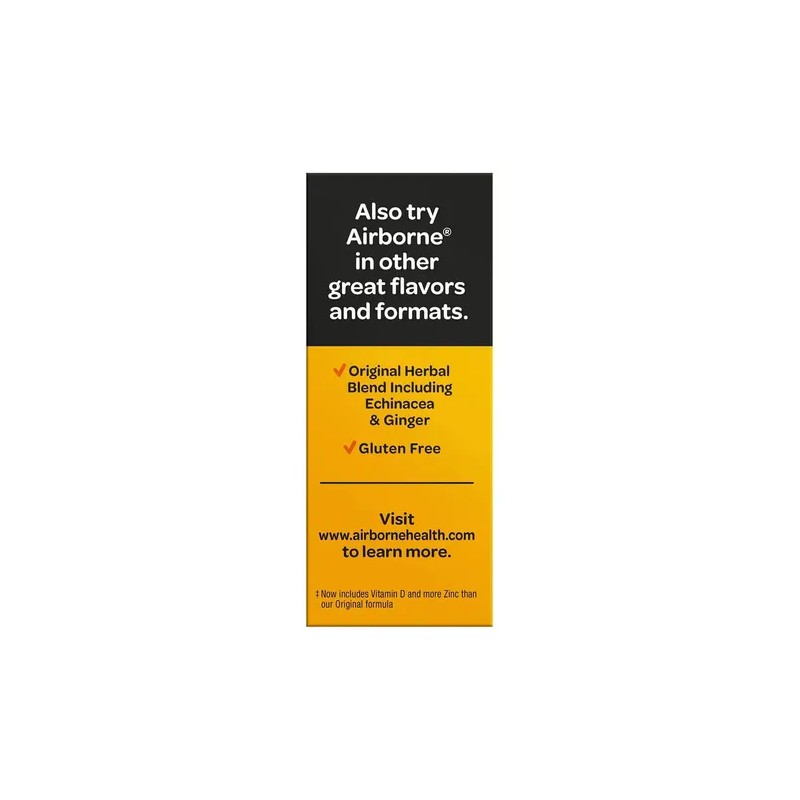 Airborne Vitamina 1000mg Zinc Tabletas Azúcar