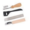 Metal Leather Skiver Set Easy Cutting Incisive Curved Handle Safety