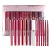 Set De Delineador Labial Y Pintalabios Maquillaje De Larga