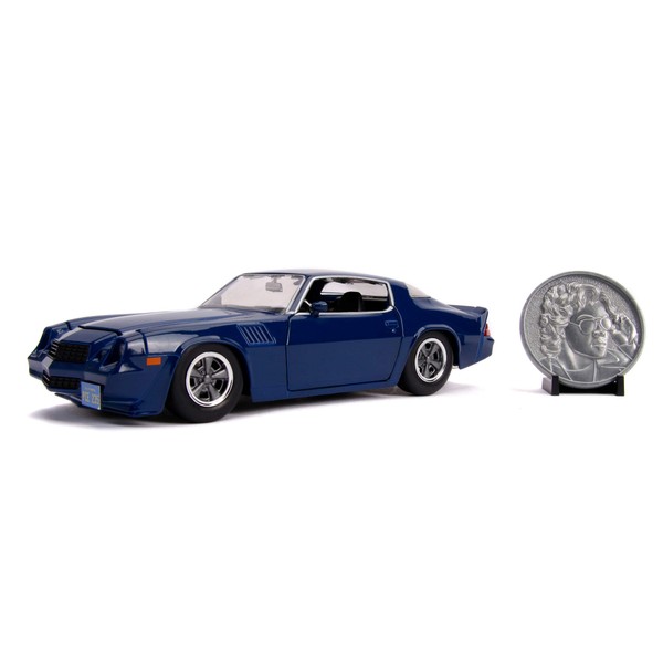 Jada Toys Billy's Chevrolet Camaro Z28 Dark Blue with Collectible Coin Stranger Things (2016) TV Series 1/24 Diecast Model Car by Jada 31110