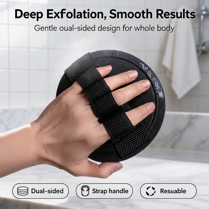 Votuda Exfoliating Bath Body Scrubber - Gentle Deep Cleanse Sponge