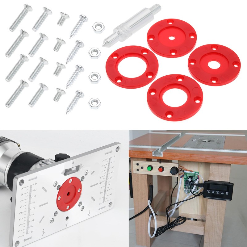 Micro Traders Router Table Insert Plate Compatible with Routers Aluminum