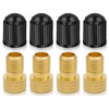 KAPSING Bicycle Valve Adapter Set, 4 Brass Valve Adapters and