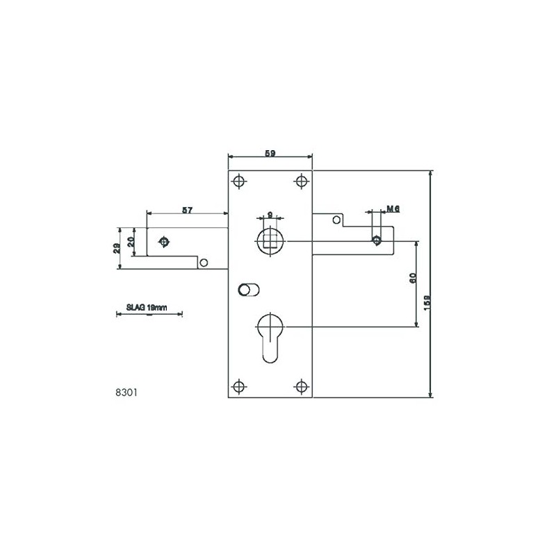 Bever 8301 Garage Door Lock