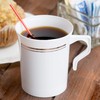 BloominGoods 50 Heavyweight Disposable White Plastic 8 oz. Coffee Mugs