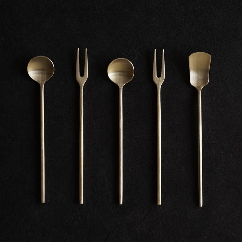 Notdam Bangjja Yugi Cherry Teaspoon Tea Fork 5P / 놋담