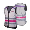 WOWOW Lucy Full Reflective Safety Vest Grey with Zip Size