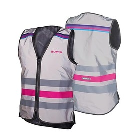 WOWOW Lucy Full Reflective Safety Vest Grey with Zip Size S