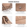 Woven Bag for Women, Vegan Leather Tote Bag Summer Beach