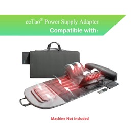 eeTao 12V AC/DC Adapter Replacement Charger Compatible with Klug MT-102 MT102 Portable Stretching Massager Ultra DC12V 5A 12VDC 5000mA 12.0V 5.0A Power Supply Cable Cord