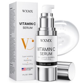 Super Vitamin C Face Serum for Mature Skin: All-in-One Hydrating Anti-Aging Formula by Vitamin C, Hyaluronic Acid, Caffeine-Firming, Lifting, Targets Dark Spots, Wrinkles, 1 fl oz (Pack of 1)