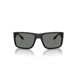 Native Eyewear Men's Badlands Rectangular Sunglasses, Matte Black/Grey Polarized, 58 mm