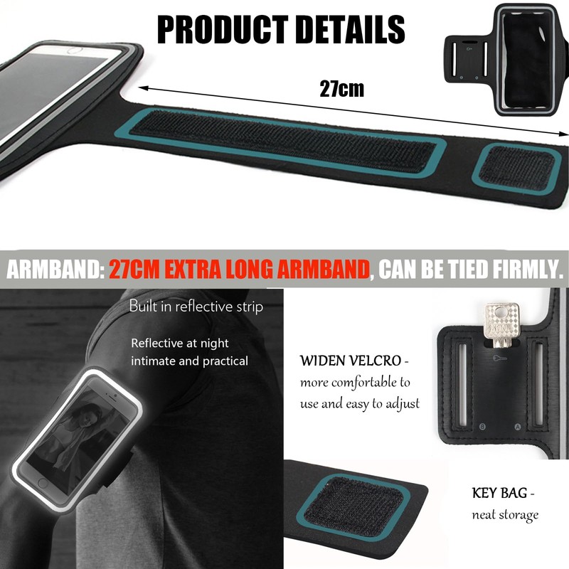 JSTHHTT 2 Pcs Running Belt with Waterproof Adjustable Elastic Strap,