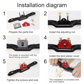 Omninmo 7pcs Adjustable SpokeShave Portable Woodworking Planes Wood Working Hand Tool Set for Wood Working, Wood Craver, Wood Craft