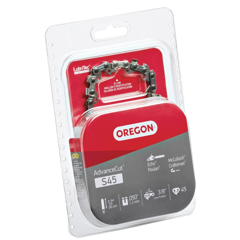 Oregon S45 AdvanceCut Replacement Chainsaw Chain for 12-Inch Guide Bar,