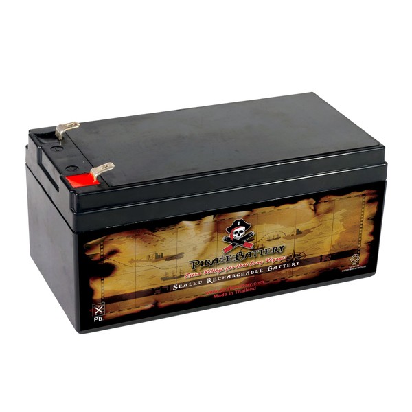 Pirate Battery 12V 3.5AH Maintenance-Free Battery for Alarm Systems, Scooters,