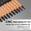 12-Pack Square Drive Bits- PREMIUM S2 Alloy Steel Square Bit