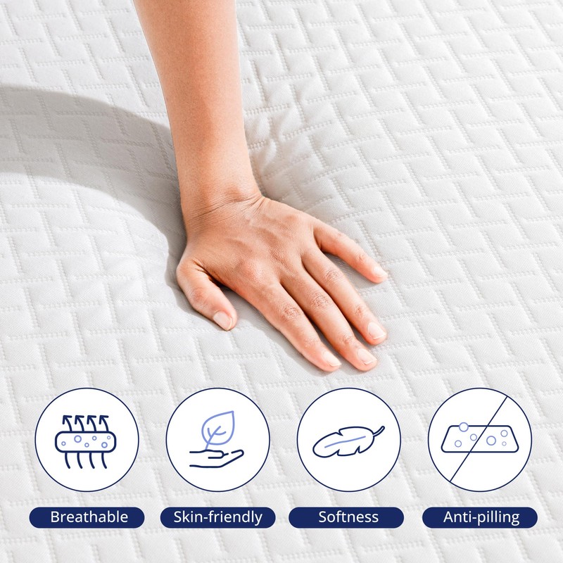 Emerspring Full Mattress 10 Inch Green Tea Memory Foam Mattress