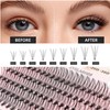 CB 300 Pcs/3 Trays, Individual Cluster Lashes, 0.07mm D Curl,