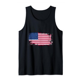 USA Patriotic American Flag National banner American pride Tank Top