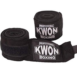 Kwon Professional Boxing Bandage Elastic Black/Red/White, black