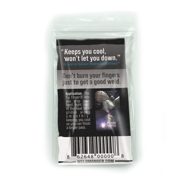 Weldmonger TIG Finger Heat Shield, Pocket Size, Fiberglass, Unisex
