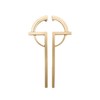 JSBWSFA 2 Pcs Zinc Alloy Brushed Gold Drawer Pulls Half