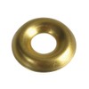 Forgefix Screw Cup Washers Solid Brass Polished No.6 Bag 200